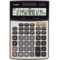 Casio 14-Digit DJ 240D Calculator, Black
