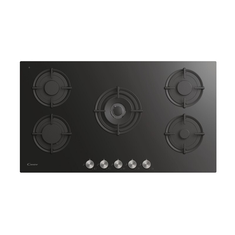 Candy Gas On Glass Built-In 90 Cm 5 Burner Gas Hob