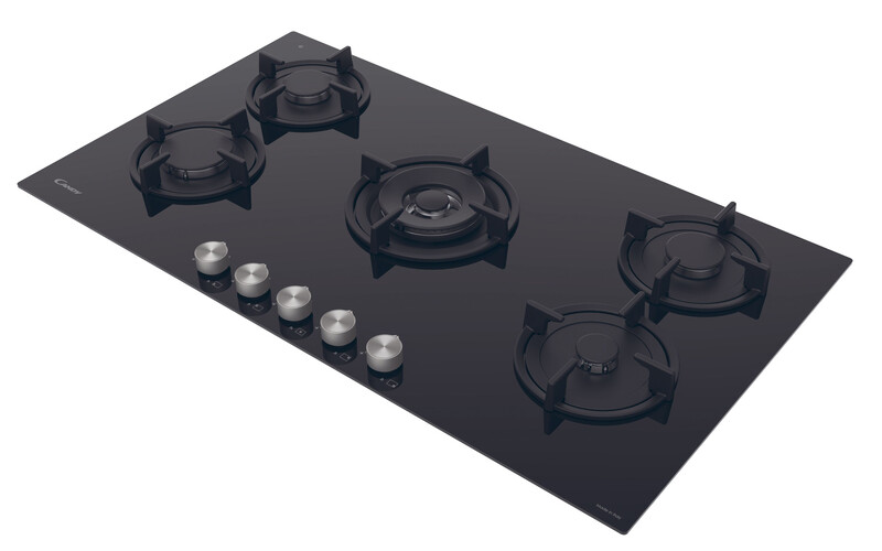Candy Gas On Glass Built-In 90 Cm 5 Burner Gas Hob