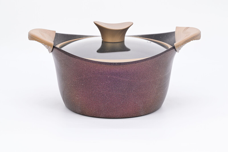 NeoKlein - 9 Pcs Titanium Cookware Set - Burgundy Color