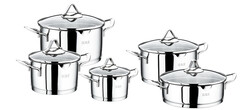 OMS - 10PCS STAINLESS STEEL COOKWARE SET- MADE IN TURKEY
