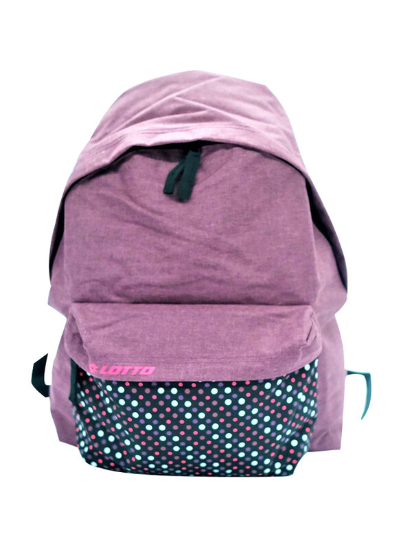 

Lotto Zip Closure Printed Unisex Backpack Bag, Red