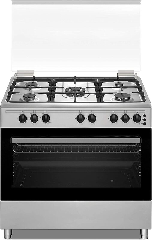 Candy 90 X 60 cm, 5 Gas Burners Free Standing Gas Cooker, Grey - CGG95HXLPG