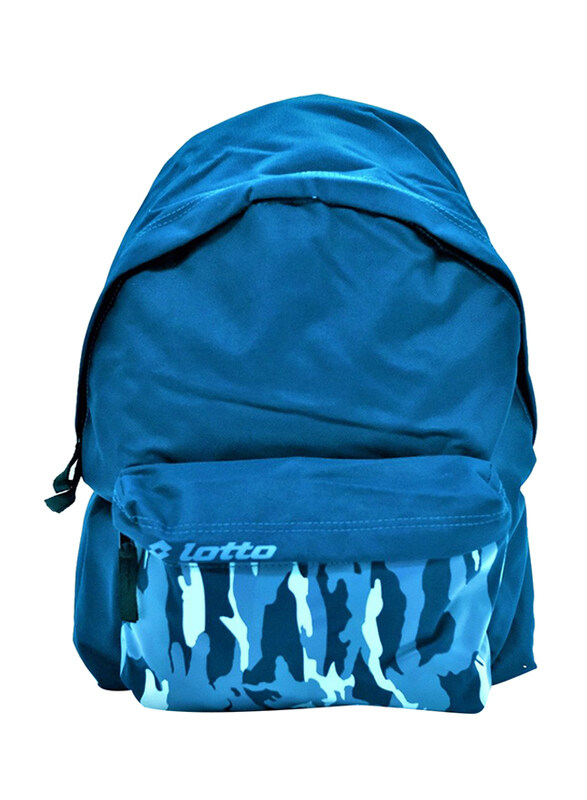 

Lotto Zip Closure Printed Unisex Backpack Bag, Blue