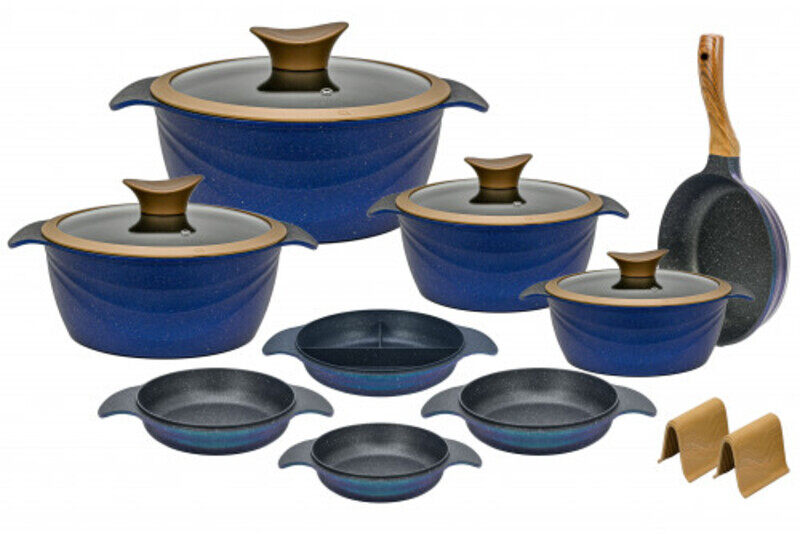 

NEOKLEIN-13PCS SET TITANUIM PRO PLUS COOKWARE SET BLUE COLOR