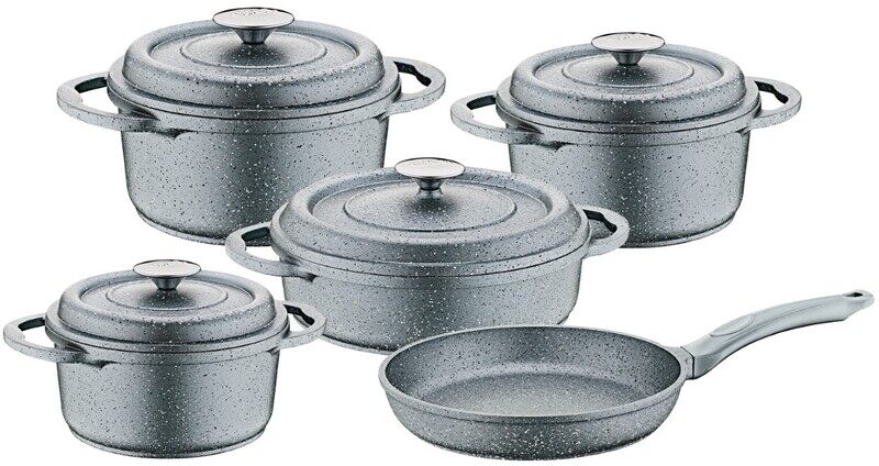 

Other Brand OZO - 9PCS GRANITEC COOKWARE SET -GREY -MADE IN TURKEY