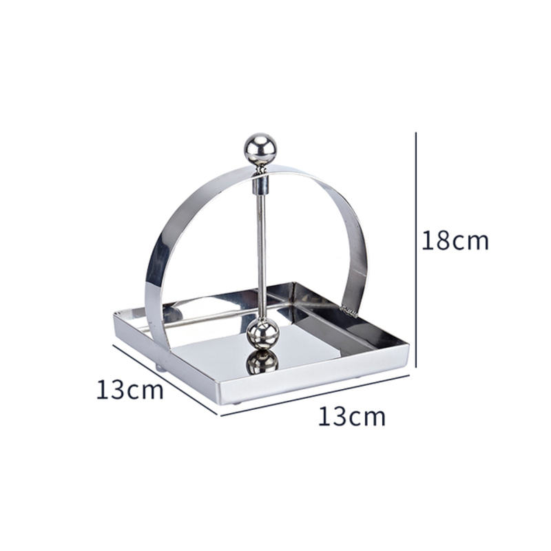 High quality Napkin Holder-Stainless steel with Weight. Size :  13.3CM*14.5*16.5cm