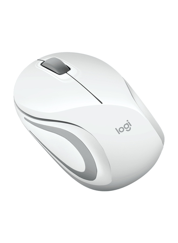 Logitech M187 Ultra Portable Wireless Optical Mouse, White
