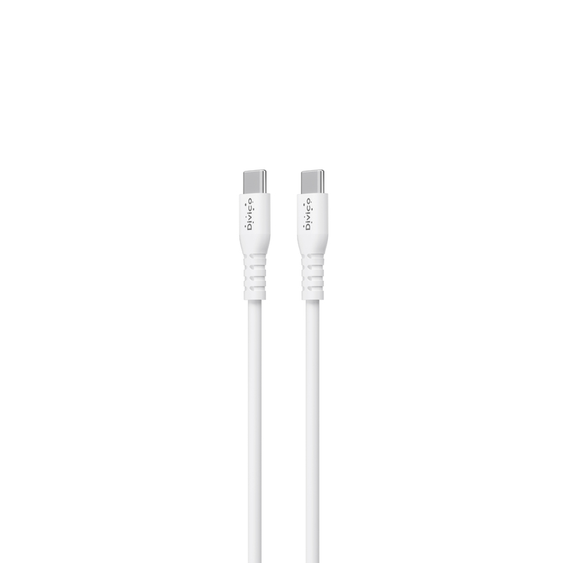DIVICO USB C Cable 1M soft PVC , PD Fast charge Cable USB C to USB C for iPhone 15 Pro/15 Pro Max/15/15 Plus, iPad mini 6, MacBook Pro, iPad Pro, Samsung S24/S24 Ultra, Huawei P60
