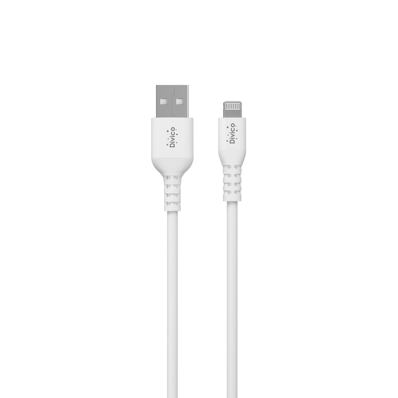Divico iPhone Charger Cable 1M soft PVC Lightning Cable iPhone Cable USB A to Lightning Cable for iPhone 14/14 Pro/14 Plus/14 Pro Max, iPhone 13-8 All Series-Black