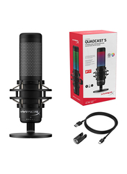 HyperX QuadCast S RGB USB Condenser Microphone for PC, PS4 and Mac, Black