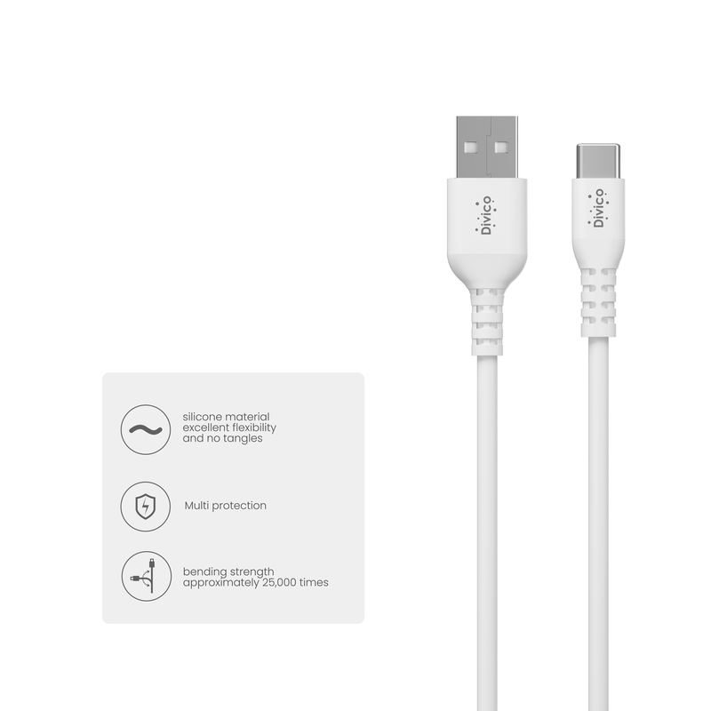 USB Type C Fast Charging Cable 1M  Compatible With Samsung Galaxy S22 S21 S10 S9 S8 S20 Plus A3 A5 Note 20 10 Huawei P30 P20 Lite Mate 20 Pro