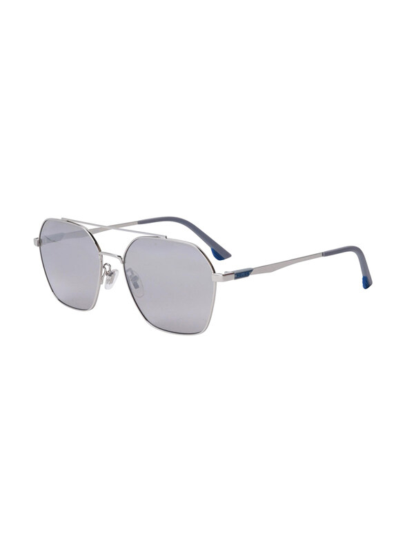 

Police Hexagonal Full Rim Silver Sunglasses Unisex, Grey Lens, SPL771 579X