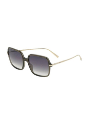 Chopard Full Rim Square Grey Sunglasses for Women, Green Lens, SCH300N, 58-18 0ALV