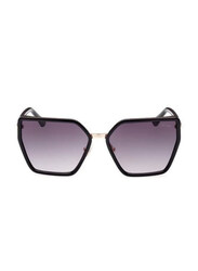 Guess Full-Rim Butterfly Black Sunglasses For Women, Grey Lens, GU7871 01B, 59/16