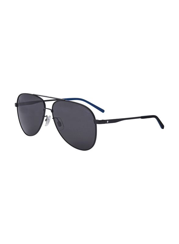 Mont Blanc Aviator Full Rim Black Sunglasses for Men, Grey Lens, MB0103S 001 59-13