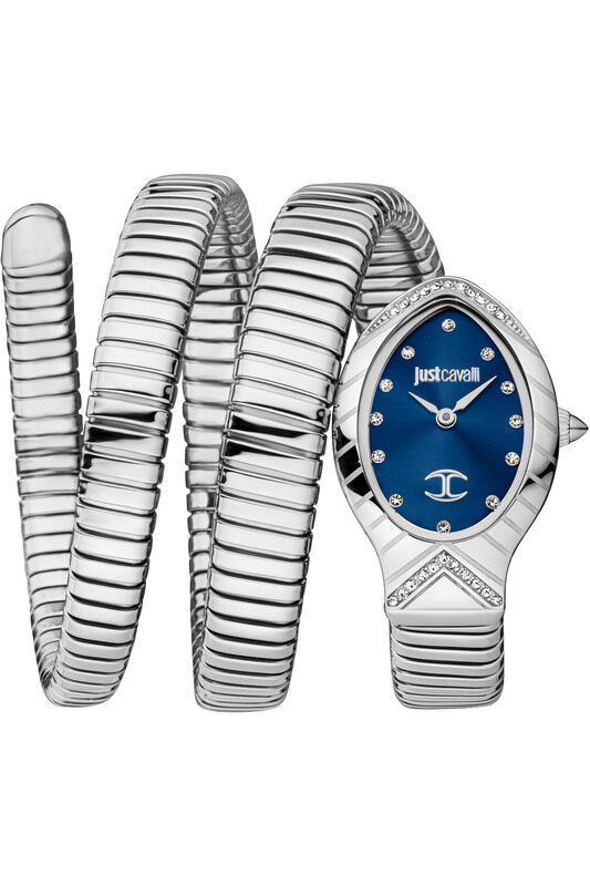 

Just Cavalli Analog Watch for Women with Stainless Steel Band, Water Resistant, JC1L248M0015, Blue-Silver