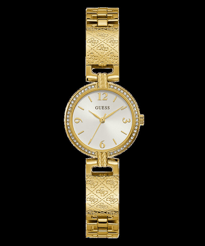 

Guess Analog Watch for Women with Stainless Steel Band, GW0112L2, Gold-White
