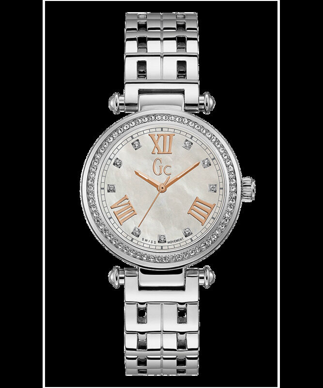 

GC Analog Watch for Women with Stainless Steel Band, Y46002L1MF, Silver-White