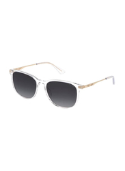 Police Full Rim Square Transparent Sunglasses for Men, Black Lens, SPLD47, 55/18/145