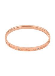 Aigner Crystals Bangle for Women, Rose Gold