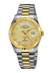 West End Analog Watch for Men with Stainless Steel Band, Water Resistant, 6828.20.2795, Multicolour-Gold