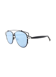 Christian Dior Aviator Full Rim Black Sunglasses for Women, Blue Lens, PQUA4 57-14 145