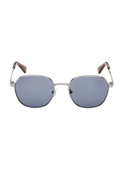 Guess Full-Rim Oval Blue Sunglasses for Men, Dark Grey Lens, GU5215 08V, 51/18