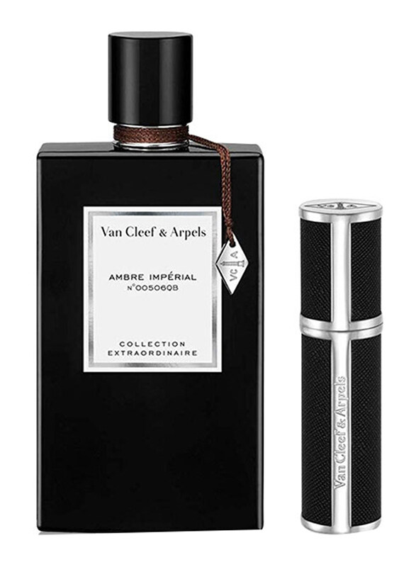 

Van Cleef & Arpels 2-Piece Collection Extraordinaire Ambre Imperial Set Unisex, 75ml EDP Perfume, 5ml Refillable Travel Spray