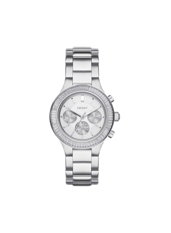 

DKNY Analog Watch for Women with Stainless Steel Band, Water Resistant and Chronograph, NY2394, Silver