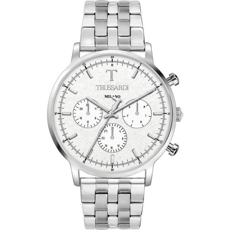 

Trussardi Analog Watch for Men with Stainless Steel Band, R2453135005, Silver-Silver