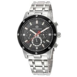 Sergio Tacchini Analog Watch for Men with Stainless Steel Band, ST.1.10076-4, Silver-Black