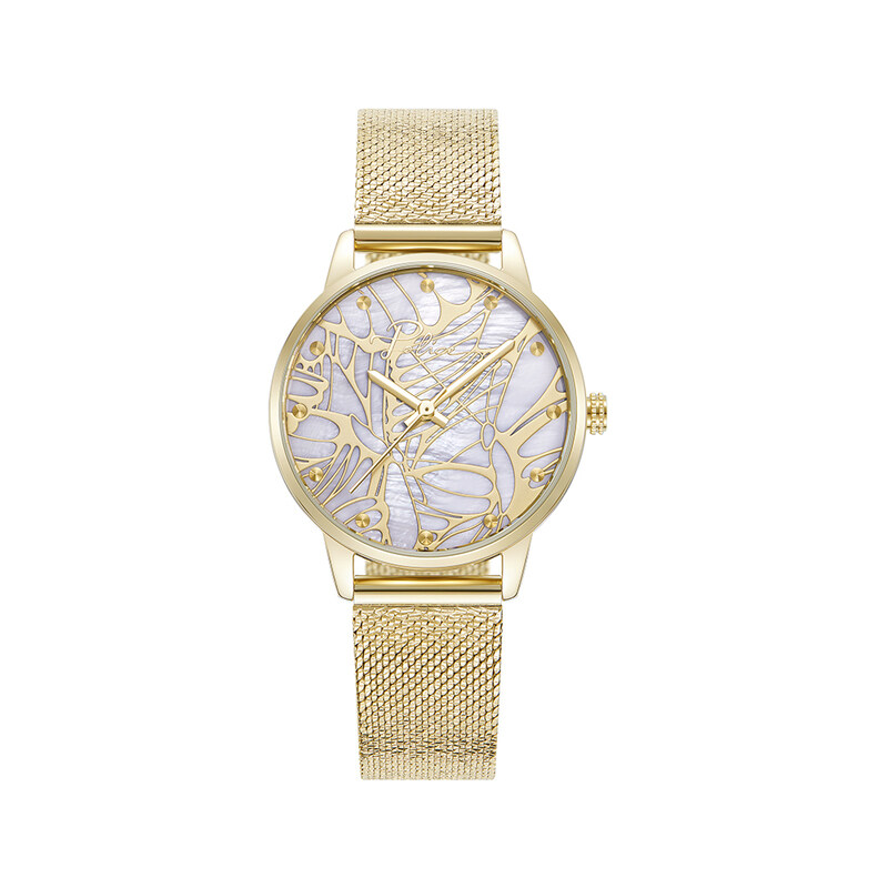 

Police Analog Watch for Women with Mesh Band, Water Resistant, PEWLG2229004, Gold-White