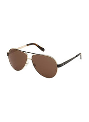 Guess Aviator Full Rim Havana Brown Sunglasses for Men, Brown Lens, GU6969 32E 61 11