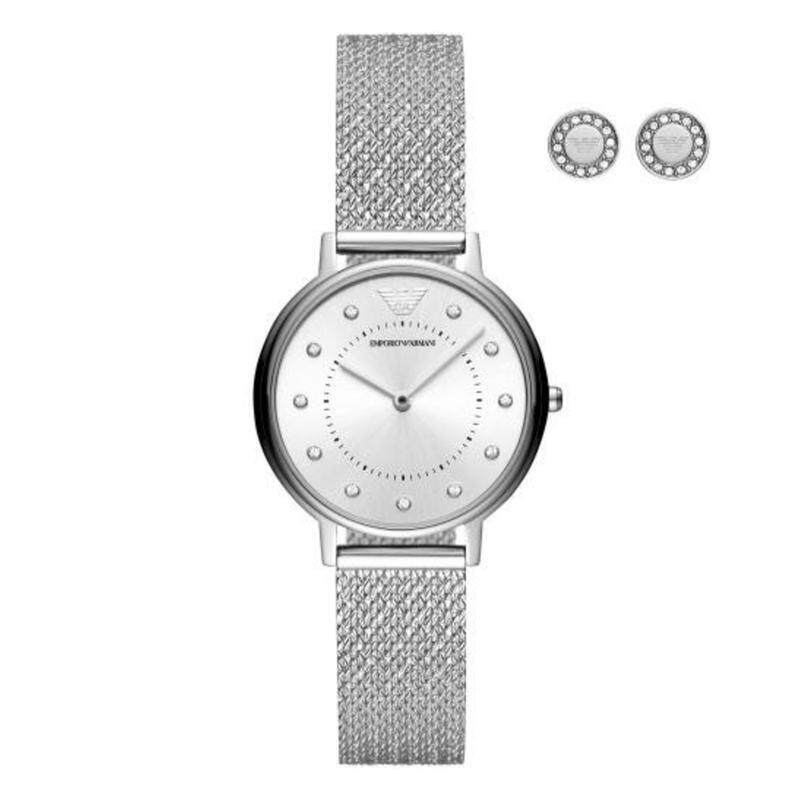 

Emporio Armani Analog Watch for Women with Stainless Steel Band, AR-80029, Silver-Silver