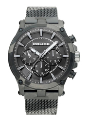 Police Analog Wrist Watch for Men with Mesh Band, Water Resistant, P 15920JSMB-02MM, Grey-Black