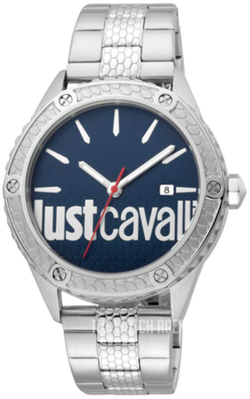 

Just Cavalli Analog Quartz Watch for Men with Stainless Steel Band, Water Resistant, JC1G080M0065, Silver-Blue