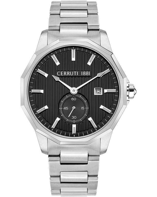 

Cerruti 1881 Analog Watch for Men with Stainless Steel Band, Water Resistant, CIWGH2111801, Silver-Black