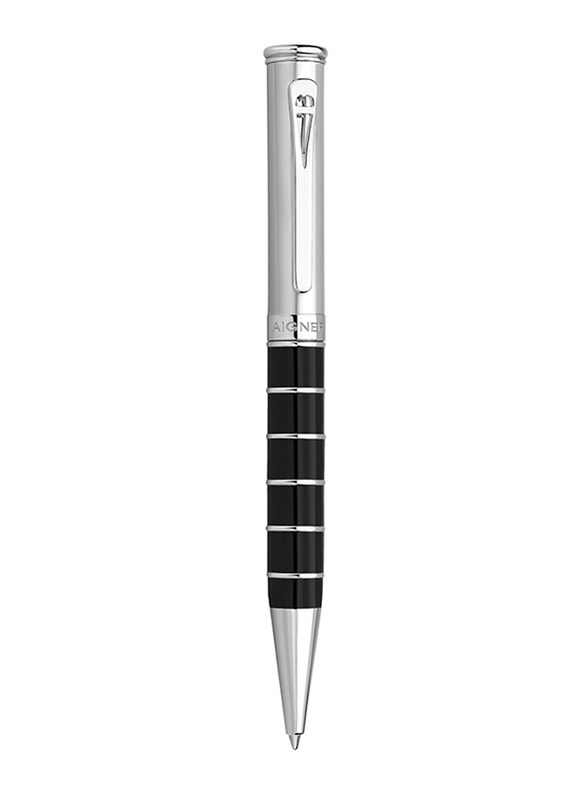 

Aigner Stainless Steel Ballpoint Pen, A900090, Black/Silver