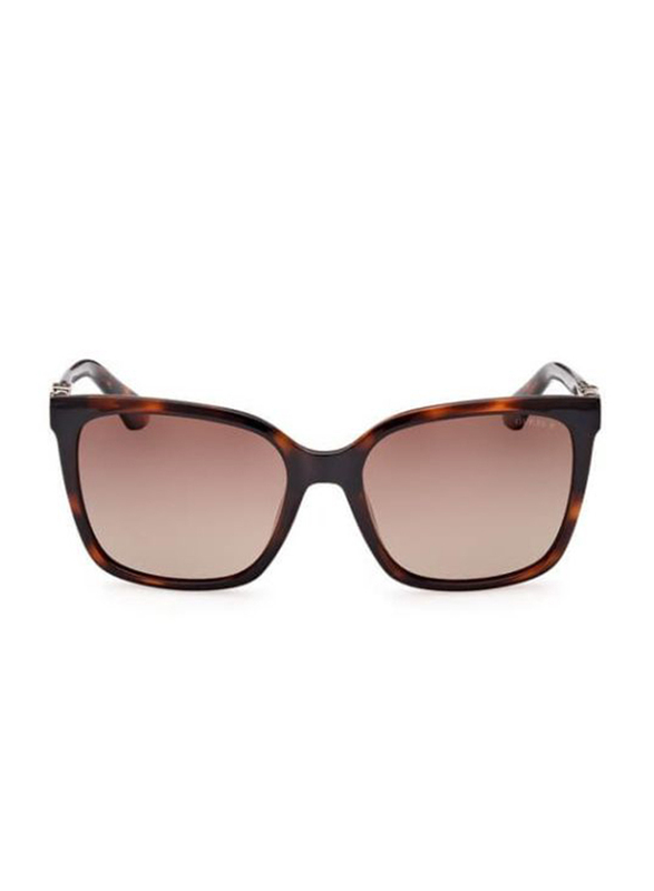Guess Full-Rim Square Dark Brown Sunglasses For Women, Brown Lens, GU7865S 52H, 57/18