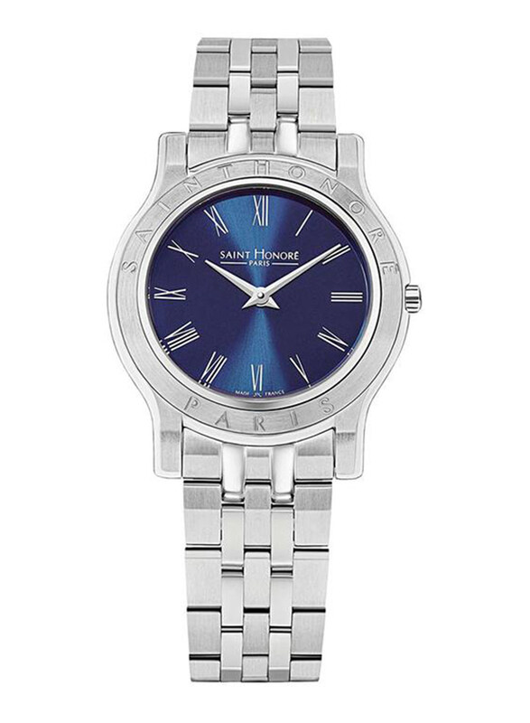 

Saint Honore Analog Wrist Watch for Women with Stainless Steel Band, Water Resistant, H SH DE726101 1DR, Silver-Blue