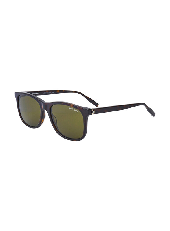 

Mont Blanc Wayfarer Full Rim Havana Brown Sunglasses for Men, Green Lens, MB0013S-00356