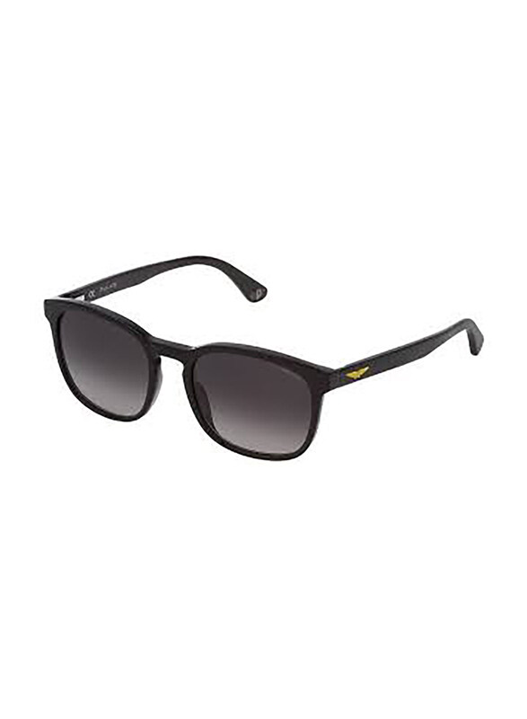 

Police Wayfarer Full Rim Black Sunglasses for Men, Smoke Gradient Lens, SPL 997 56-20 0700