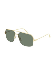 Cartier Aviator Full Rim Gold Sunglasses for Men, Grey Lens, CT0230S-00259