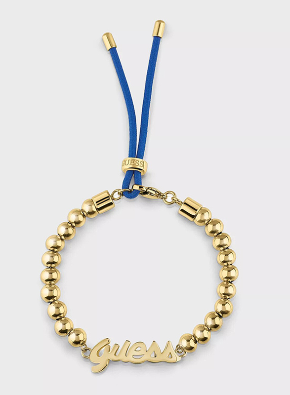 Guess Metal Jewel Chain Bracelet for Women, Ubb78047, Gold