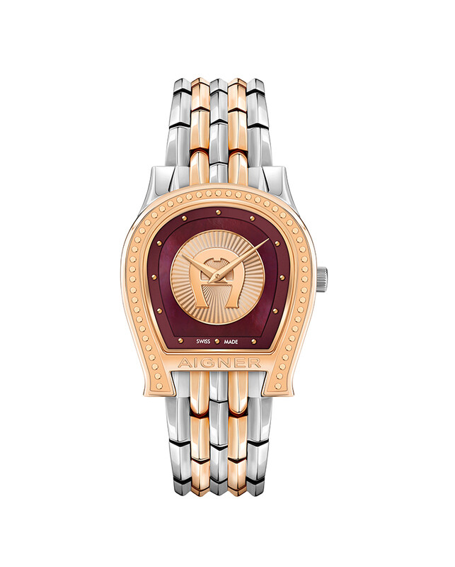 

Aigner Analog Watch for Women with Stainless Steel Band, ARWLG2100106, Multicolour-Burgundy