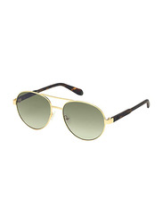 Guess Aviator Full Rim Gold Sunglasses Unisex, Green Gradient Lens, GU6951 32P 57-17