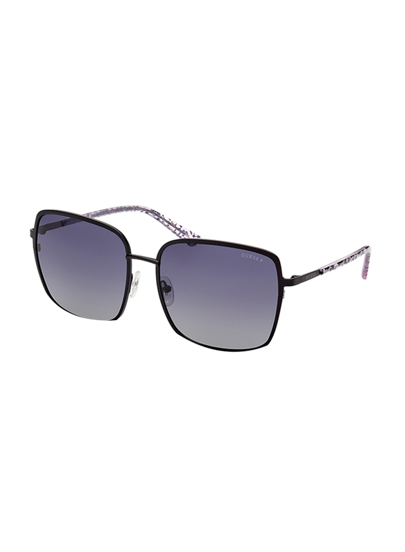 Guess Full-Rim Square Grey Sunglasses for Women, Smoke Lens, GU7846 02D, 61/18