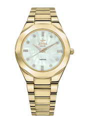 Jovial Analog Watch for Women with Stainless Steel Band, 4758LGMQ09E, Gold-Silver
