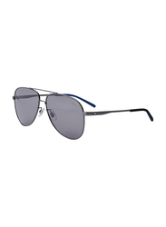 Mont Blanc Full-Rim Ruthenium Sunglasses for Men, Grey Lens, MB0103S 002, 59/13